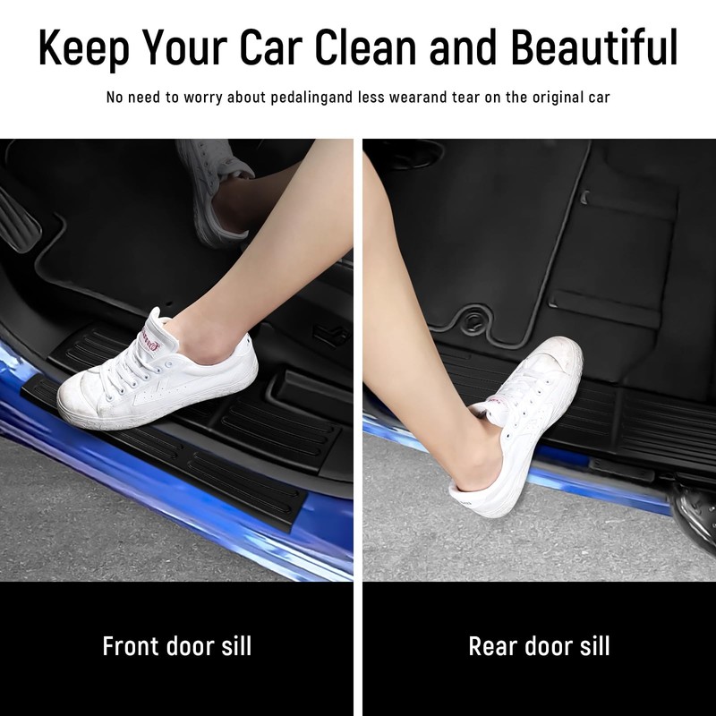YOJOJOCO 6PCS Door Sill Protector for Chrysler Pacifica 2017-2025 Accessories