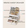 Vlando Makeup Organizer for Vanity,Large Capacity Countertop Organizer with Drawers,
