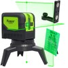 Huepar 2-Line Green Laser Level, 2-Point Green, Cross Line Laser,