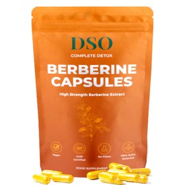 Berberine Capsules 600mg (25:1 Extract) – High Strength Berberine Supplement – Vegan, No Fillers, 60 Capsules | DSO Complete Detox