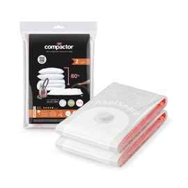 Compactor Ran8283 2 x Large 80 x 100 cm Extra Flat Clear Vacuum Storage Bags