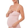 Pact Organic Cotton Maternity Camisole, Adjustable Nursing Tops Built-in Bra