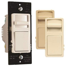 Legrand - Pass & Seymour Wide Slide Series CFL/LED/Incandescent Single Pole 3-Way Paddle Slide Dimmer, Preset, Tri-Color