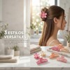 12 Pinzas Pelo Cuadradas 3 Estilos Antideslizantes Mate para niñas
