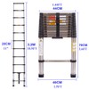 Telescopic Ladder 10.5FT Extendable Ladder, Folding Ladder Stepladder Non-Slip, Made