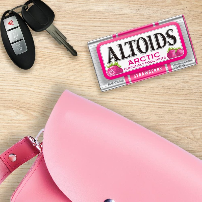 ALTOIDS Arctic Strawberry Breath Mints Hard Candy Bulk, 1.2 oz