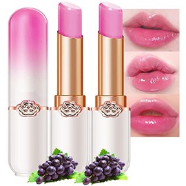 evpct- 2 bálsamos labiales con color de uva que cambian de color y tienen pH, juego de regalo Queen para mujeres y niñas                              