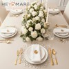 HEYOMART PVC Placemats Sets of 4 Round Leaf Place Mats