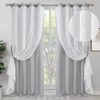 BGment Room Darkening Curtains with Sheer Overlay, Thermal Insulated Double