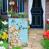 DECORLUXES He Is Risen Easter Flag Double Sided Outdoor Decoration,