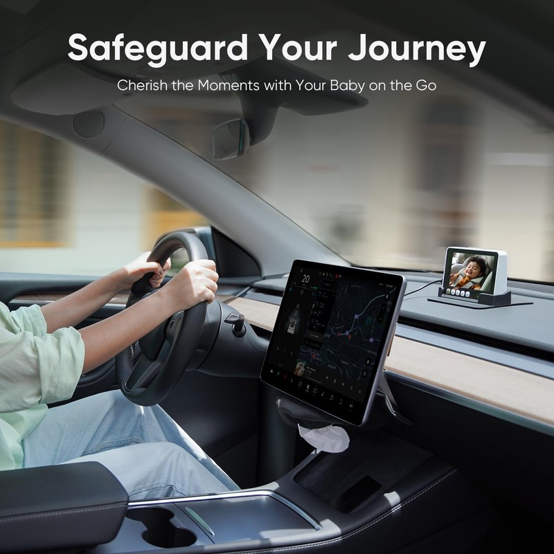 bonoch 5" 1440P Baby Car Camera - 360 Degree Rotating
