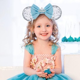 HAMUTH Mouse Ear Headband, Cinderella Ears for Women Girls kids Adult, Princess Decorations for Party Trip Parks CospLay Costume Accessories