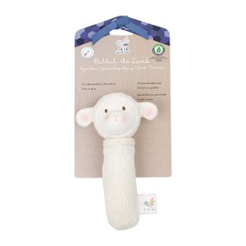 Tikiri Natural Rubber Squeaky Figure Bahbah Lamb, Toy for Babies and Children from 0+ Months, 16 cm