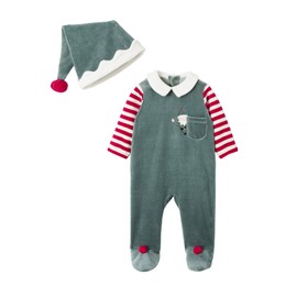 Vertbaudet Baby Romper and Hat Set Gnome Costume, fir