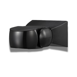 Evoges EvoSense Black PIR Motion Sensor, IP65 Outdoor use, 180° Degree 12m motion detection range, 300W LED compatible, Up and down swivel adjustment, Surface wall mounted