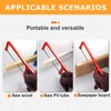 Small Hacksaw Set with 10 Exchangeable Blades, Red Black Adjustable