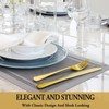 72 Pcs Gold Silverware Set with Steak Knives, Stainless Steel