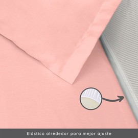 Wishes by Nap Juego de Sábanas para Colecho ó Moisés 50x90cm, Bebé, 3 Piezas - Suaves Rosa Niña