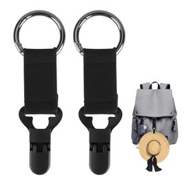 KAKUPPA 2 Pack Hat Clip for Travel on Bags, Secure Hat Holder Accessory for Vacation Beach Cruise, Must Have Vacation Essential Accessories for Backpack Luggage Handbag Hiking Enthusiasts