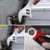 WISEUP Adjustable Spanner Adjustable Cr-V Forged Large Opening Wrench, TPR