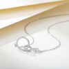 Weelody Sister Gifts, 925 Sterling Silver Cubic Zirconia Infinity Necklace,