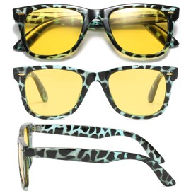 Myiaur Night Driving Anti Glare Glasses Yellow Polarized Lens for Foggy/Rainy/Cloudy/Nighttime - UV Protection