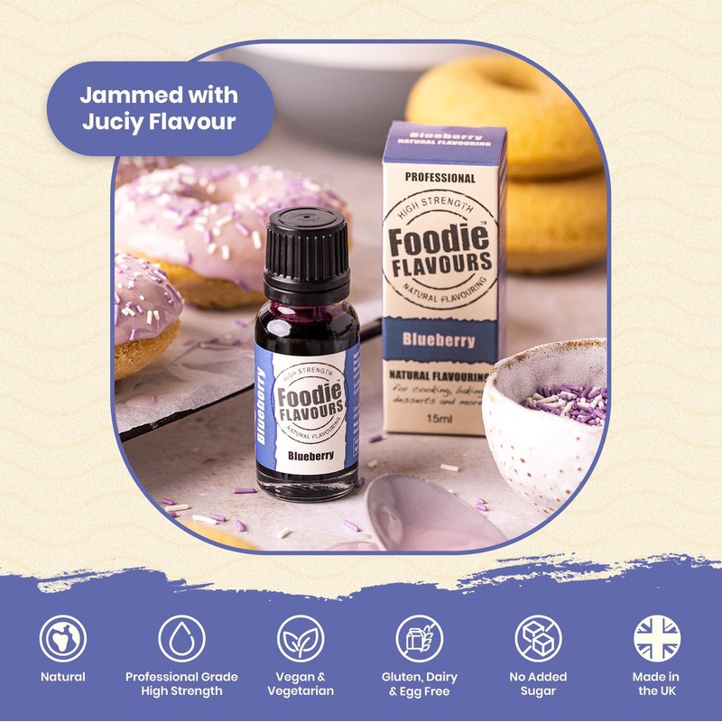 Natural Blueberry Flavouring 15ml - Foodie Flavours
