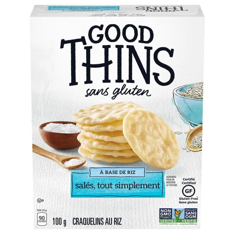 Christie Good Thins Rice Thins Simply Salt Saltines, 100g/3.5oz