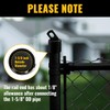 VIVIDA 1-5/8" Black Top Rail End for Chain Link Fence,