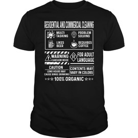 Generic Residential and Commercial Cleaning Multitasking Problem Solving Job Title - Unisex Tee Black