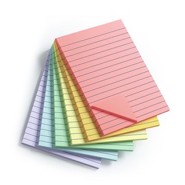 RHAWOM Sticky Notes Lined 4x6,Pastel Colors with Lines,Super Sticking Power,Big Colorful Memo Pad,Office Suppliers