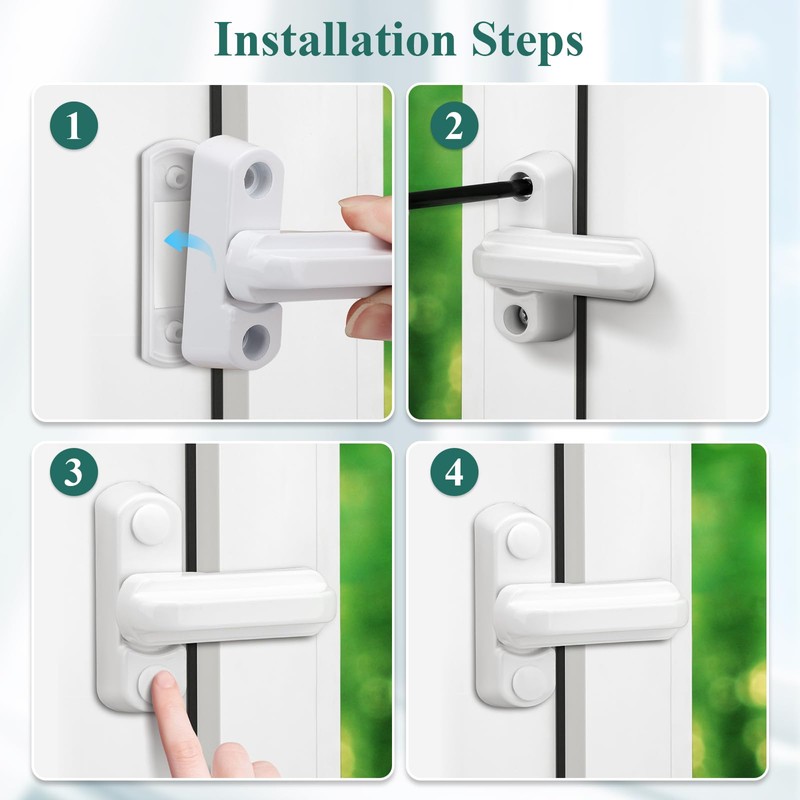 Pack of 8 Window Lock Burglary Protection, Window Lock with