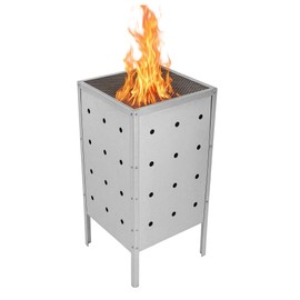 Marabuut Burn Barrel Trash Can – Heavy Duty Galvanized Metal Fire Pit for House & Garden Use – Great for Paper, Garbage, Outdoor Debris & Shredder Waste – 29x16 Inch, 31.7 Gallon Capacity