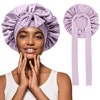 GUGUGO Silk Bonnet for Sleeping, Silk Bonnet, Adjustable Silk Cap,