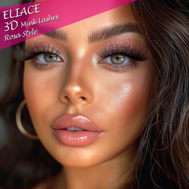 Eliace False Eyelashes Natural look Cat Eye Lashes Wispy Strips 3D Mink Lashes Fake Eyelashes Faux Fluffy,Winged Fox Eyelashes, Soft Thin Band Comfortable Reusable False Lash 13MM,15 Pairs Rosa Style