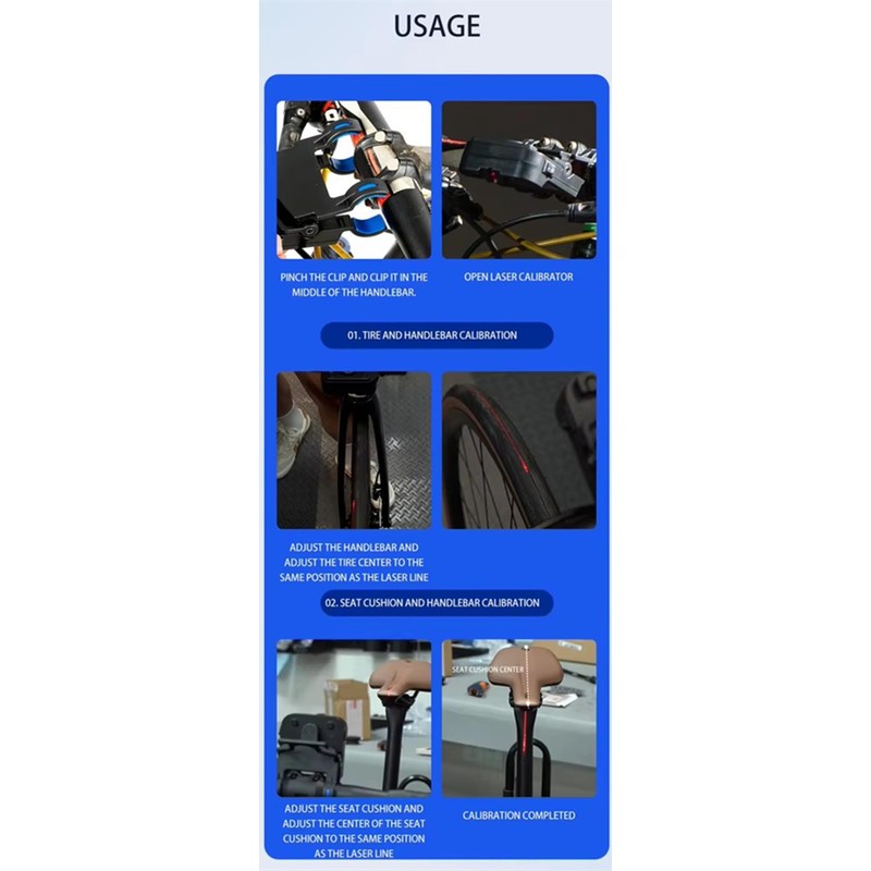 Handlebar Laser Aligner for Bicycles, Bike Seat Calibrator Bike Tool,Bicycle