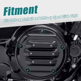 MoKitDora Derby Cover Hardware Kit Compatible with Harley 2019-up Softail and 2018-up Sport Glide FLSB Models, Black