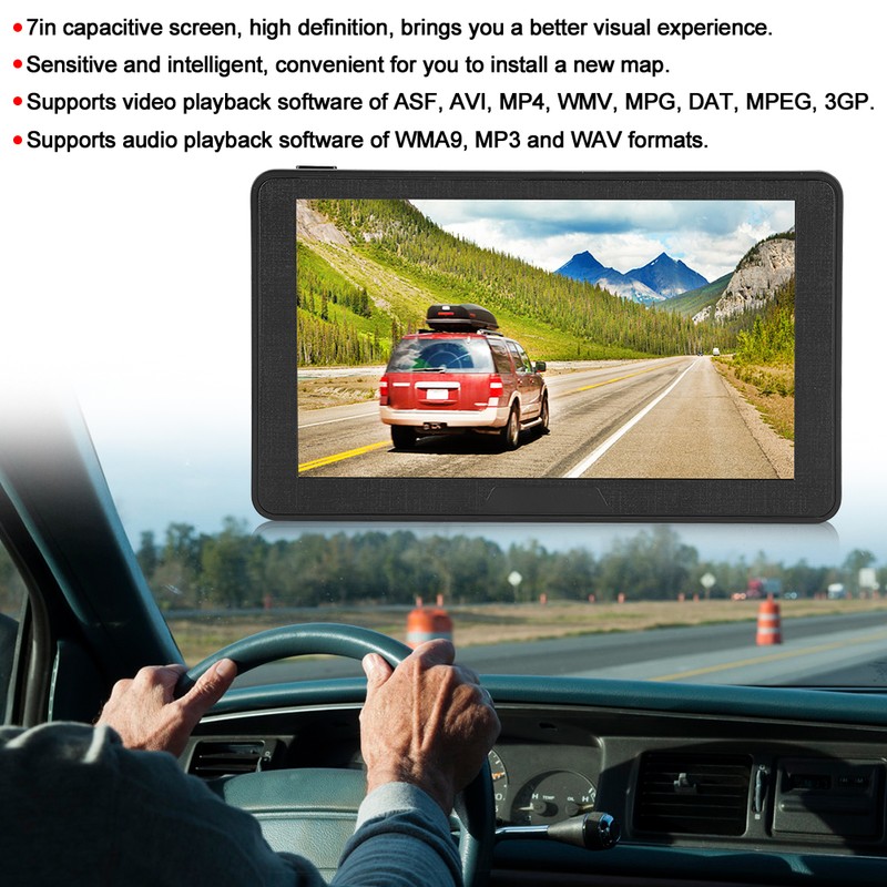 7in Portable Car Navigator 256MB 8GB HD Capacitive Screen GPS