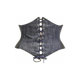 Lavish Blue Denim Corset Belt Cincher (5X)