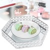 Crystal Tray Mirror Hex Shaped Multifunctional Dessert Pastry Fruit Storage