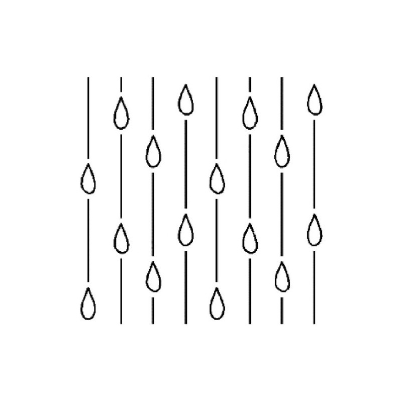 7" Rain Drops Quilting Stencil by QCI - EL314