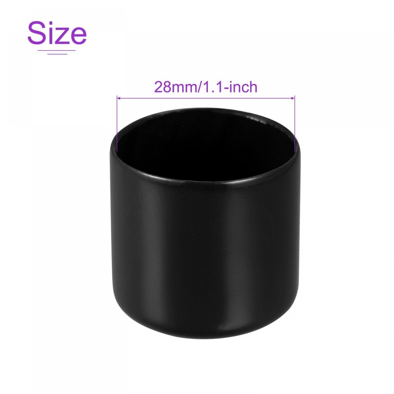 sourcing map 10 Pack 28mm ID Black Screw Thread Protectors