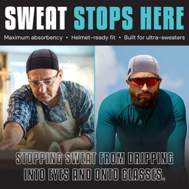 SweatHawg Skull Cap Double Cooling Effect Helmet Liner for Men & Women | 2X Absorbency for Hard Hats, Cycling, Running & Workouts/Ultra-Wicking, Quick Drying and Cooling/Lightweight | White