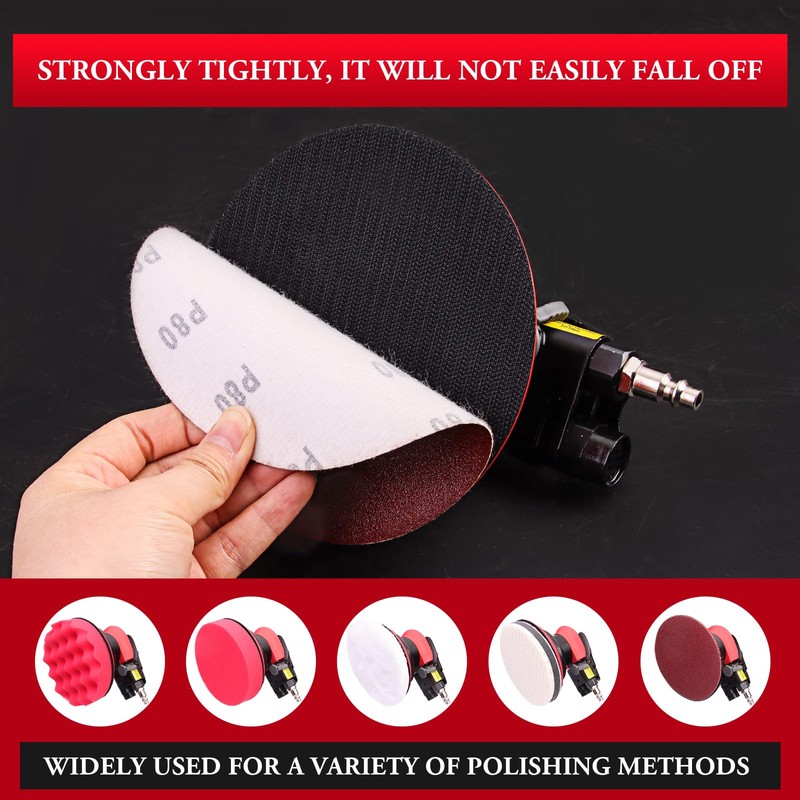 Rycubre pneumatic Air Sander 5/6 Inch DA Palm Sander for