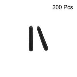 uxcell 200pcs Rubber End Caps 1.5mm(1/16") ID Vinyl Round Tube Bolt Caps Cover Screw Thread Protectors Black