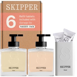 Tirtyl Hand Soap Duo Kit - 2 Glass Foaming Dispensers + 6 Tablet Refills - Compostable Packaging - Variety Fragrances - 48 fl oz total (makes 6x 8 fl oz bottles of soap)