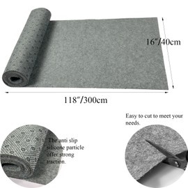 Prriudy 16 × 118 Inch No-Slip Ice and Snow Carpet Mats Felt Carpet Anti-Slip Carpet Mat for Winter Walkways Front Door Stairs Porch Outdoor Garden Patio Safe Walking (1, 16X118)