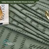 Siiluminisoy Extra Long Sage Green Boho Shower Curtain with Tassel,