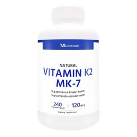 Vitamina K2 MK-7 de ML Naturals, 240 Cápsulas Vegetales