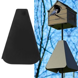 Squirrel Guard Baffle Plastic Squirrel Proof Baffle Weatherproof Squirrel Guard for Bird Feeder Pole, Effective Defense Squirrel Baffle, 34cm Flapper Width, Included Hardware